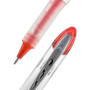 uniball VISION ELITE Hybrid Gel Pen, Stick, Bold 0.8 mm, Red Ink, White/Red/Clear Barrel