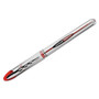 uniball VISION ELITE Hybrid Gel Pen, Stick, Bold 0.8 mm, Red Ink, White/Red/Clear Barrel
