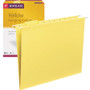 Smead Colored Hanging File Folders with 1/5 Cut Tabs, Letter Size, 1/5-Cut Tabs, Yellow, 25/Box