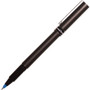 uniball Deluxe Roller Ball Pen, Stick, Micro 0.5 mm, Blue Ink, Metallic Gray Barrel, Dozen (UBC60027) View Product Image