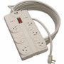 Tripp Lite series 8-Outlet Surge Suppressor - Light Gray - NEMA 5-15P - 8 x NEMA 5-15R - 1800 VA - 1440 J