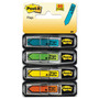 Post-it Flags Arrow Message 0.5" Page Flags, Sign and Date, 4 Primary Colors, 20 Flags/Dispenser, 4 Dispensers/Pack
