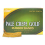 Alliance Pale Crepe Gold Rubber Bands, Size 19, 0.04" Gauge, Golden Crepe, 1 lb Box, 1,890/Box (ALL20195) View Product Image