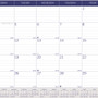 Blueline DuraGlobe Academic Desk Pad Calendar, 22 x 17, White/Blue/Gray Sheets, Black Headband, 13-Month (July to July): 2024 to 2025