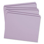 Smead Reinforced Top Tab Colored File Folders, Straight Tabs, Letter Size, 0.75" Expansion, Lavender, 100/Box