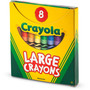 Crayola Large Crayons, Tuck Box, 8 Colors/Box (CYO520080) View Product Image