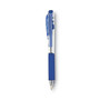 Pentel WOW! Gel Pen, Retractable, Medium 0.7 mm, Blue Ink, Clear/Blue Barrel, Dozen (PENK437C) View Product Image