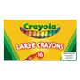 Crayola Large Crayons - Black, Blue, Brown, Green, Orange, Red, Violet, Yellow, Green Blue, Blue-violet, Carnation Pink, ...