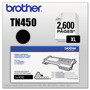 Brother TN450 High-Yield Toner, 2,600 Page-Yield, Black (BRTTN450) View Product Image