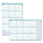 House of Doolittle Express Track Recycled Reversible/Erasable Yearly Wall Calendar, 24 x 37, White/Teal Sheets, 12-Month (Jan to Dec): 2025