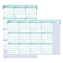 House of Doolittle Express Track Recycled Reversible/Erasable Yearly Wall Calendar, 24 x 37, White/Teal Sheets, 12-Month (Jan to Dec): 2024 View Product Image