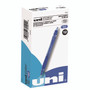 uniball Jetstream Elements Hybrid Gel Pen, Retractable, Medium 1 mm, Blue Ink, Translucent Blue/Blue Barrel, Dozen
