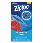 Ziploc Double Zipper Freezer Bags, 1 qt, 2.7 mil, 6.97" x 7.7", Clear, 38 Bags/Box, 9 Boxes/Carton (SJN314444) View Product Image