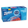 Ziploc Double Zipper Freezer Bags, 1 qt, 2.7 mil, 6.97" x 7.7", Clear, 38 Bags/Box, 9 Boxes/Carton (SJN314444) View Product Image