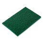 AmerCareRoyal Medium-Duty Scouring Pad, 6 x 9, Green, 10 Pads/Pack, 6 Packs/Carton