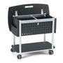 Safco Scoot Mobile File, Metal, 2 Shelves, 2 Bins, 29.75" x 18.75" x 27", Black/Silver (SAF5370BL) View Product Image