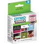 Dymo LabelWriter Labels - 1" Width x 2 1/8" Length - Permanent Adhesive - Thermal Transfer - White - Plastic, Polypropylene