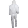 KleenGuard A30 Elastic-Back and Cuff Hooded Coveralls, 2X-Large, White, 25/Carton