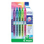 Pilot B2P Bottle-2-Pen Recycled Gel Pen, Retractable, Fine 0.7 mm, Assorted Ink and Barrel Colors, 5/Pack