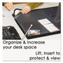 Artistic Desk Pad with Transparent Lift-Top Overlay and Antimicrobial Protection, 24" x 19", Black Pad, Transparent Frost Overlay