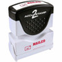 COSCO MAILED Message Stamp - Message Stamp - MAILED - 0.50" Impression Width - Red - Rubber
