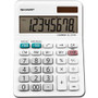 Sharp Calculators EL-310WB 8-Digit Professional Mini-Desktop Calculator - 4-Key Memory, Sign Change, Backspace Key, Auto Power Off, Double Zero - 8 Digits - LCD - 1" Height x 3.4" Width x 4.8" Depth - White