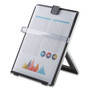 Fellowes Non-Magnetic Letter-Size Desktop Copyholder, 125 Sheet Capacity, Plastic, Black