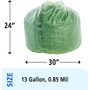 Stout by Envision EcoSafe-6400 Bags, 13 gal, 0.85 mil, 24" x 30", Green, 45/Box (STOE2430E85) View Product Image