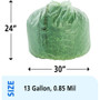 Stout by Envision EcoSafe-6400 Bags, 13 gal, 0.85 mil, 24" x 30", Green, 45/Box