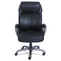 SertaPedic Cosset Big and Tall Executive Chair, Supports Up to 400 lb, 19" to 22" Seat Height, Black Seat/Back, Slate Base (SRJ48964) View Product Image