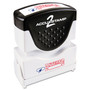 ACCUSTAMP2 Pre-Inked Shutter Stamp, Red/Blue, ENTERED, 1.63 x 0.5