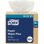 TORK Paper Wiper Plus White W24 - For Multipurpose - Wipe - 16.25" Length x 25" Width - Recommended For: Oil Remover, Grease Remover, Solvent Remover, Spill Remover - Disposable, Absorbent, Durable, Strong