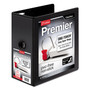 Cardinal Premier Easy Open ClearVue Locking Slant-D Ring Binder, 3 Rings, 5" Capacity, 11 x 8.5, Black