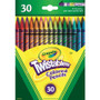 Crayola Twistables Colored Pencils, 2 mm, 2B, Assorted Lead and Barrel Colors, 30/Pack