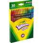 Crayola Twistables Colored Pencils, 2 mm, 2B, Assorted Lead and Barrel Colors, 30/Pack