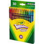 Crayola Twistables Colored Pencils, 2 mm, 2B, Assorted Lead and Barrel Colors, 30/Pack