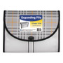 C-Line Plaid Design Expanding Files, 1.5" Expansion, 13 Sections, Cord/Hook Closure, 1/6-Cut Tabs, Letter Size, Gray Plaid (CLI58312) View Product Image