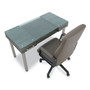 Union & Scale Prestige Glass Writing Desk, 47.1" x 23.5" x 29.5", Gray