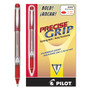 Pilot Precise Grip Rollerball Pen, Stick, Bold 1 mm, Red Ink, Red Barrel