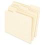 Pendaflex Earthwise by Pendaflex 100% Recycled Manila File Folder, 1/3-Cut Tabs: Assorted, Letter, 0.75" Expansion, Manila, 100/Box
