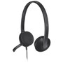 Logitech H340 Binaural Over The Head Corded Headset, Black