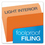 Pendaflex Colored File Folders, Straight Tabs, Letter Size, Orange/Light Orange, 100/Box