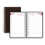 Brownline DuraFlex Daily Planner, 8 x 5, Black Cover, 12-Month (Jan to Dec): 2025