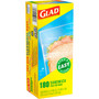 Glad Fold Top Food Storage Plastic Sandwich Bags, 6.5 x 5.5, Clear, 180 Bags/Box, 12 Boxes/Carton
