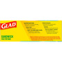 Glad Fold Top Food Storage Plastic Sandwich Bags, 6.5 x 5.5, Clear, 180 Bags/Box, 12 Boxes/Carton