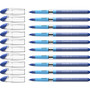 Schneider Slider Basic Ballpoint Pen, Stick, Extra-Bold 1.4 mm, Blue Ink, Blue Barrel, 10/Box