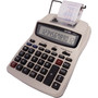 Victor 12082 Printing Calculator - Extra Large Display, Clock, Date, Sign Change, Environmentally Friendly, Independent Memory, 4-Key Memory - AC Supply/Power Adapter Powered - 1.5" Height x 6" Width x 7.5" Depth - White (VCT12082)