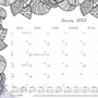 Blueline DoodlePlan Compact Desk Pad - Botanica - Monthly - January 2026 to December 2026 - 1 Month Single Page Layout - Desk Pad