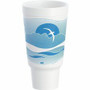 Dart J Cup 44 oz Horizon Design Foam Pedestal Cups - 1.38 quart - Ocean Blue - Foam - Coffee, Soft Drink, Juice, Tea, Water, Hot Drink, Cold Drink - 15/Pack