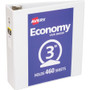 Avery Economy View Binder with Round Rings , 3 Rings, 3" Capacity, 11 x 8.5, White, (5741)